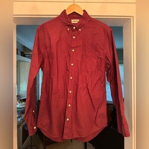 Taylor Stitch jack burgundy Oxford shirt size 42